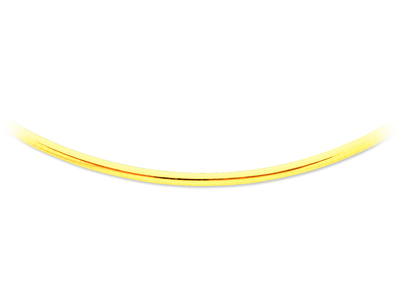 Gewolbte Omega-halskette 4 Mm, 42 Cm, 18k Gelbgold