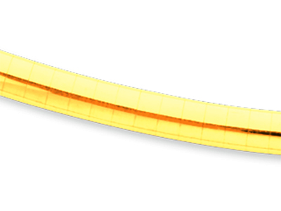 Gewolbte Omega-halskette 4 Mm, 42 Cm, 18k Gelbgold - Standard Bild - 2