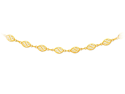 Filigrane Halskette 8 Mm, 65 Cm, 18k Gelbgold