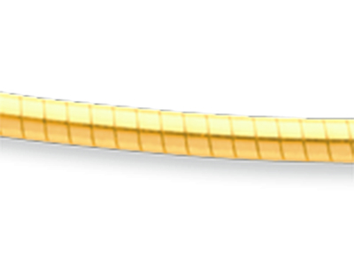 Omega-halskette Rund Avvolto 1,8 Mm, 45 Cm, Gelbgold 18k - Standard Bild - 2