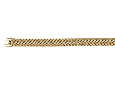 Armband Aus Polnischen Maschen 12 Mm, 19 Cm, 18 Karat Gelbgold. Ref. 1527 - Standard Bild - 1