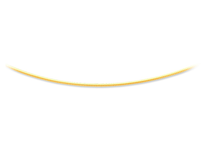Omega-halskette Rund Gewickelt 1,4 Mm, 42 Cm, Gelbgold 18k - Standard Bild - 1