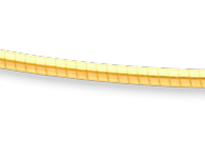 Omega-halskette Rund Avvolto 1,4 Mm, 42 Cm, Gelbgold 18k - Standard Bild - 2