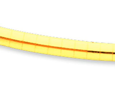 Gewolbte Omega-halskette 3 Mm, 42 Cm, 18k Gelbgold - Standard Bild - 2