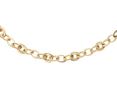 Doppelte Ovale Maschenkette, 45 Cm, 18k Gelbgold - Standard Bild - 1