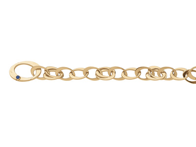 Armband Doppelte Ovale Maschen 13 Mm, 20 Cm, 18k Gelbgold. Ref. 2629