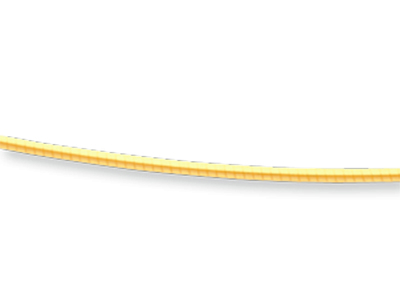Omega-halskette Rund Avvolto 0,8 Mm, 42 Cm, 18k Gelbgold - Standard Bild - 2
