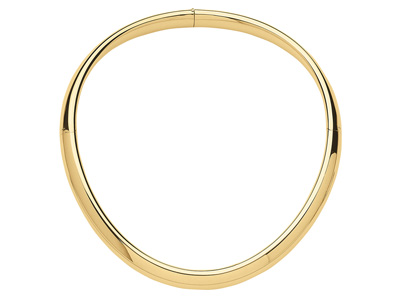 Starre Halskette Mit Scharnieren 11 Mm, 18k Gelbgold