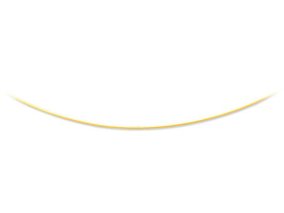 Omega-halskette Rund Avvolto 1 Mm, 42 Cm, Gelbgold 18k