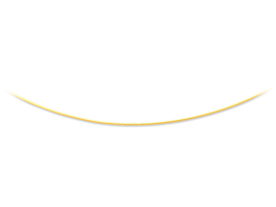Omega-halskette Rund Gewickelt 1 Mm, 42cm, Gelbgold 18k - Standard Bild - 1
