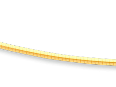 Omega-halskette Rund Gewickelt 1 Mm, 42cm, Gelbgold 18k - Standard Bild - 2