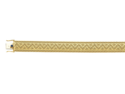 Armband Aus Polnischen Maschen 16,3 Mm, 19 Cm, 18 Karat Gelbgold. Ref. 1339