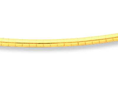 Omega-halskette Rund 2 Mm, Abschraubbare Endstücke, 42 Cm, 18k Gelbgold - Standard Bild - 2
