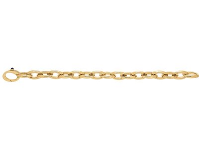 Armband 1623, Groe Ovale Maschen, 21,5 Cm, 18k Gelbgold
