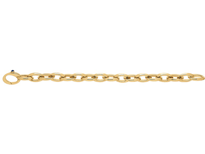 Armband 1623, Große Ovale Maschen, 21,5 Cm, 18k Gelbgold - Standard Bild - 1