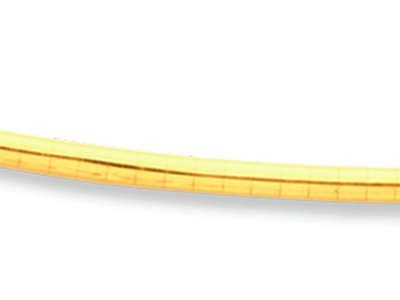 Omega-halskette Rund 2 Mm, 42 Cm, Gelbgold 18k - Standard Bild - 2