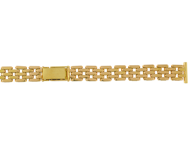 Uhrenarmband Grain De Riz Flach Undabgesetzt 12 Mm, 18k Gelbgold. Ref . 9044 - Standard Bild - 1