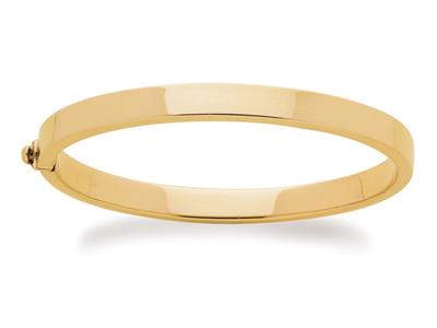 Armband Hohler Ring, Der Sich 6 X 3 MM Offnen Lässt, 60 Mm, 18k Gelbgold. Ref. 1774 - Standard Bild - 1