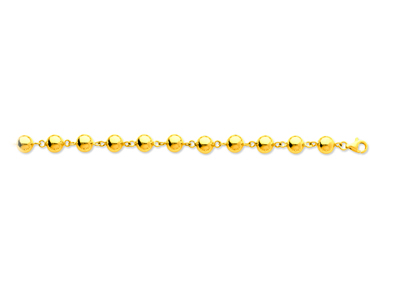 Halskette Marseiller Kugeln 7 Mm, 45 Cm, 18k Gelbgold - Standard Bild - 1