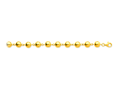 Halskette Marseille-perlen 8 Mm, 45cm, 18k Gelbgold - Standard Bild - 1