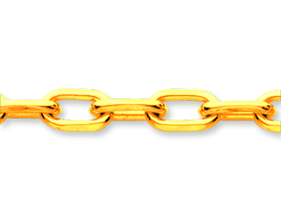 Armband Mit Diamantierten For\at-gliedern 5mm, 21 Cm, 18k Gelbgold - Standard Bild - 2