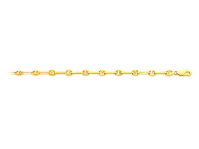 Fantasie Marinegliederarmband 5mm, 19 Cm, 18k Gelbgold - Standard Bild - 1