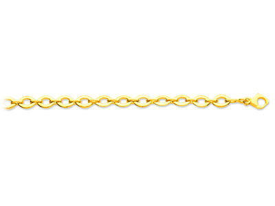 Mesh-armband Ovale Und Zwischenlinsen 7,7 Mm, 18,5 Cm, 18k Gelbgold