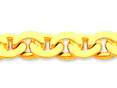 Massives Haricot-mesh-armband 8,8mm, 21 Cm, 18k Gelbgold - Standard Bild - 2