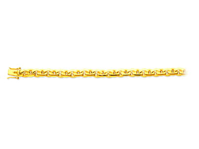 Haricot Mesh Armband Massiv 6,8 Mm, 21 Cm, 18k Gelbgold