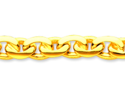 Bohnenmaschen Armband 6,8mm Massiv,21 Cm, 18k Gelbgold - Standard Bild - 2