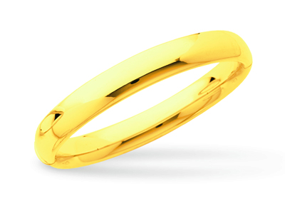 Öffnender Spange-armreif, Ovaler Draht 10 Mm, Ovale Form 58 Mm, 18k Gelbgold - Standard Bild - 1