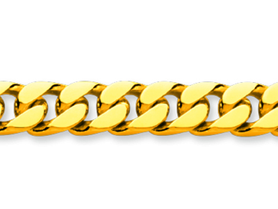 Armband Mit 6mm Engen Gourmet-maschen, 20 Cm, 18k Gelbgold - Standard Bild - 2