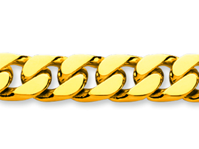 Armband Mit 7mm Gourmette-kette, 20,50 Cm, 18k Gelbgold - Standard Bild - 2