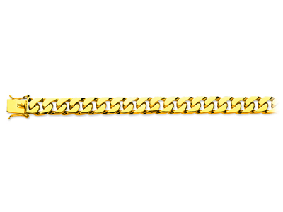 Armband Mit 8 MM Engen Gourmet-maschen, 21 Cm, 18k Gelbgold