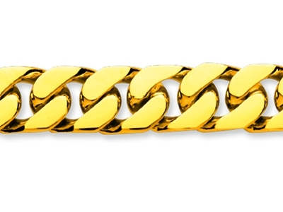 Gourmette-kette Armband, 9mm, 21,5 Cm, 18k Gelbgold - Standard Bild - 2