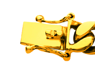 Identitäts-armband Mit 7 MM Gourmette-gliedern, 21 Cm, 18k Gelbgold - Standard Bild - 3