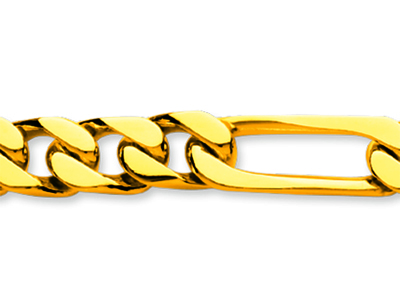 Armband Altern{e 1/3 Dicht 7 Mm, 20,50 Cm, 18k Gelbgold - Standard Bild - 2