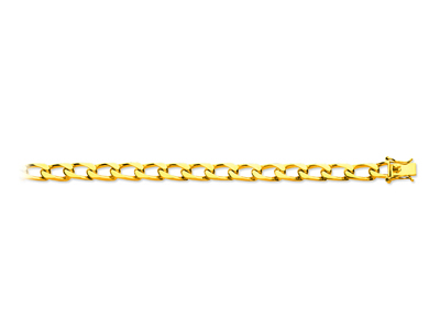 Armband Aus Dichtem Pferdegeflecht 6 Mm, 20,50 Cm, 18k Gelbgold - Standard Bild - 1