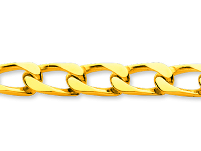 Armband Aus Dichtem Pferdegeflecht 6 Mm, 20,50 Cm, 18k Gelbgold - Standard Bild - 2