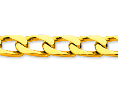 7 MM Panzerkette Armband, 20 Cm, 18karat Gelbgold - Standard Bild - 2