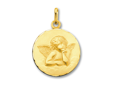 Medaille Engel Von Raphael, Gelbgold 18k