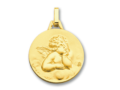 Medaille Engel Von Raphael, Gelbgold 18k