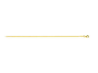 Kette Aus Massiven Palmblattmaschen 1,30 Mm, 50 Cm, Gelbgold 18k