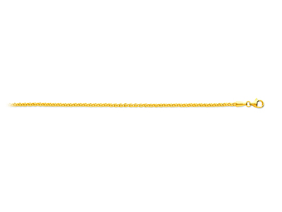 Kette Aus Massiven Palmblattmaschen 2,30 Mm, 40 Cm, Gelbgold 18k