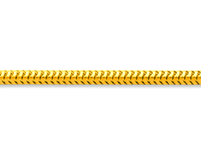 Kette Aus Serpentin-maschen 1,9 Mm, 50 Cm, Gelbgold 18k - Standard Bild - 2