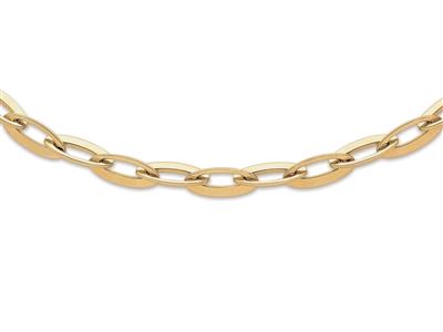 Halskette Elipse, 45 Cm, 18k Gelbgold Poliert. Ref. 5471 - Standard Bild - 1