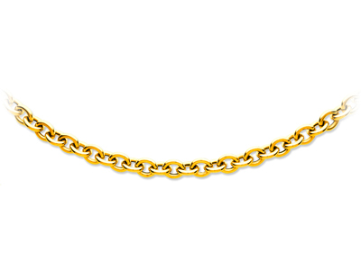 Ankerketten-masche Hohl Rund 9,70 Mm, 44 Cm, Gelbgold 18k - Standard Bild - 1