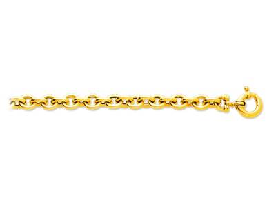 Armband Aus Forçat-maschen, Hohlrund 9,70 Mm, 19,50 Cm, 18k Gelbgold - Standard Bild - 1