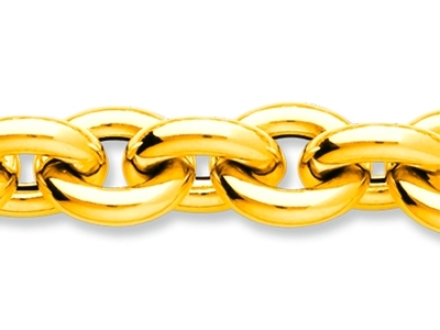 Armband Aus For\at-mesh, Hohlrund 13 Mm, 21 Cm, 18k Gelbgold - Standard Bild - 2