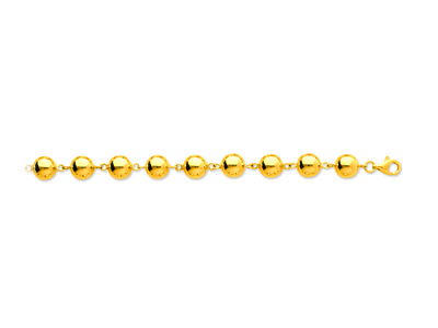 Armband Marseillais-kugeln 9 Mm, 19,5 Cm, 18k Gelbgold